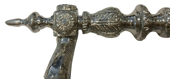 Antique Hardware 6 1/4 Inch Solid Brass Victorian Style Handle Pull (Polished Chrome Finish) CABINET PULL