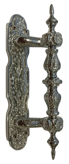 Antique Hardware 6 1/4 Inch Solid Brass Victorian Style Handle Pull (Polished Chrome Finish) CABINET PULL