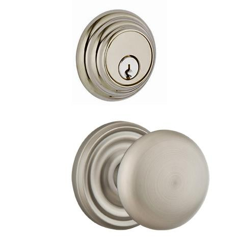 Antique Hardware Emtek Regular Low Profile Entryway Set with Providence Round Brass Knob (Several Finishes Available) Door Knobs & Handles