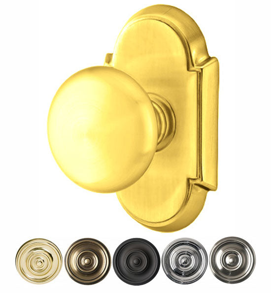 ##Antique Hardware## Solid Brass Providence Door Knob Set With # 8 Rosette (Several Finish Options)