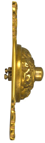 ##Antique Hardware## 4 1/4 Inch Art Nouveau Solid Brass Doorbell