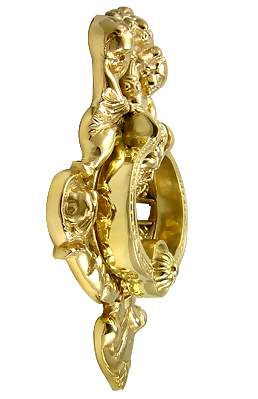 ##Antique Hardware## French Empire 10 Inch Brass Cherubs Door Knocker (Several Finishes Available)