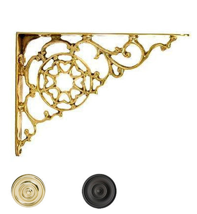 ##Antique Hardware## 7 1/2 Inch Solid Brass Star Shape Shelf Bracket (Several Finishes Available)