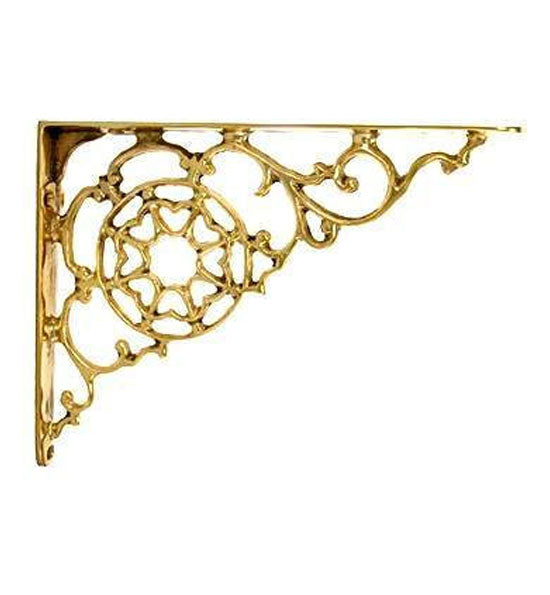 ##Antique Hardware## 7 1/2 Inch Solid Brass Star Shape Shelf Bracket (Several Finishes Available)