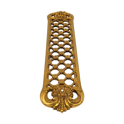 ##Antique Hardware## 12 Inch Solid Brass Finger Push Plate: Trellis Lattice Work