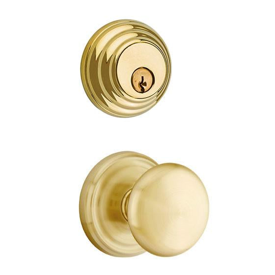 Antique Hardware Emtek Regular Low Profile Entryway Set with Providence Round Brass Knob (Several Finishes Available) Door Knobs & Handles