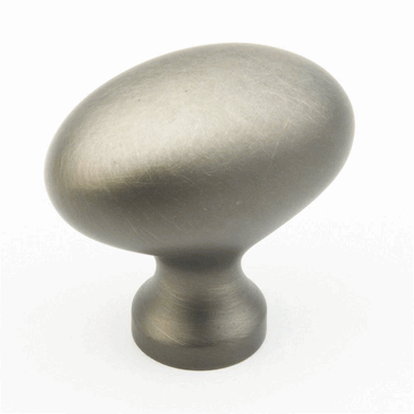 Antique Hardware 1 3/8 Inch Country Style Oval Egg Shaped Cabinet & Furniture Knob CABINET KNOB