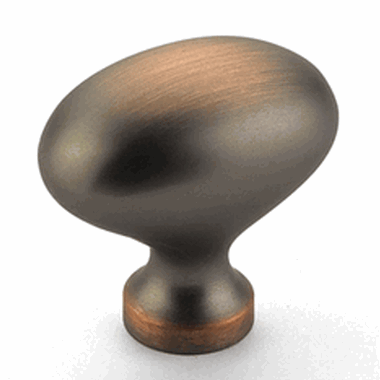 Antique Hardware 1 3/8 Inch Country Style Oval Egg Shaped Cabinet & Furniture Knob CABINET KNOB