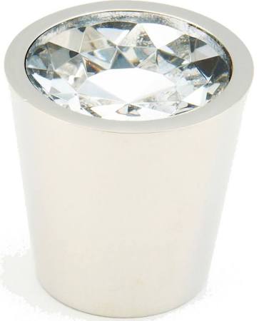 Antique Hardware 1 1/16 Inch Diamond Stargaze Clear Crystal Cylinder Shape Cabinet & Furniture Knob CABINET KNOB