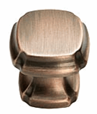 ##Antique Hardware## 1 3/8 Inch Empire Square Cabinet & Furniture Knob