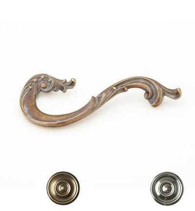 Antique Hardware 1 11/16 Inch (3 1/2 Inch c-c) Symphony French Court Left Hand Pull CABINET PULL