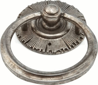 ##Antique Hardware## 2 1/4 Inch Sunburst Cabinet Ring Pull with Back Plate