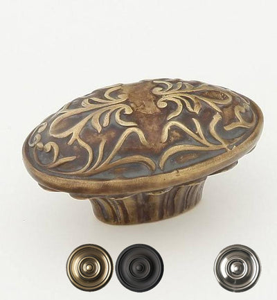 ##Antique Hardware## 1 1/8 Inch Cantata Oval Cabinet & Furniture Knob