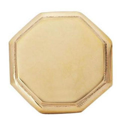 ##Antique Hardware## 1 5/8 Inch Solid Brass Octagonal Cabinet Knob (Polished Brass Finish)