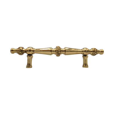 ##Antique Hardware## 6 1/2 Inch Overall (4 Inch c-c) Solid Brass Georgian Pull (Several Finishes Available)