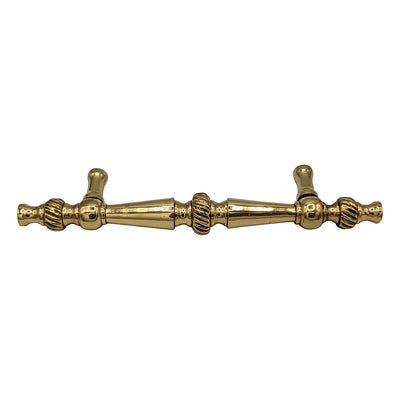 ##Antique Hardware## 6 1/2 Inch Overall (4 Inch c-c) Solid Brass Georgian Pull (Several Finishes Available)