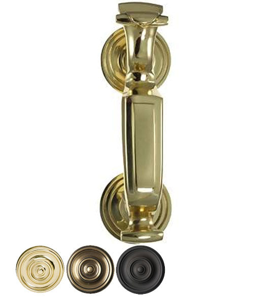 ##Antique Hardware## Traditional 8 Inch Brass Doctor's Door Knocker (Several Finishes Available)