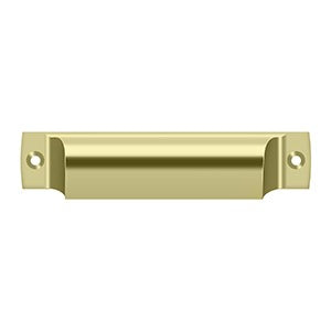 ##Antique Hardware## 4 Inch Solid Brass Rectangular Shell Cabinet & Furniture Cup Pull (Several Finishes Available)