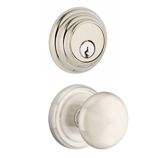 Antique Hardware Emtek Regular Low Profile Entryway Set with Providence Round Brass Knob (Several Finishes Available) Door Knobs & Handles