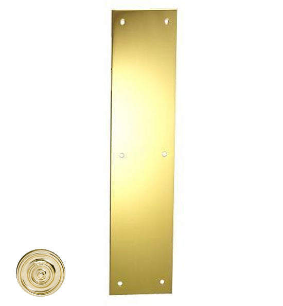 ##Antique Hardware## 12 Inch Solid Brass Push Plate