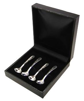 ##Antique Hardware## Set of 4 Sterling Silver Pressed Floral Pattern (Boxed)