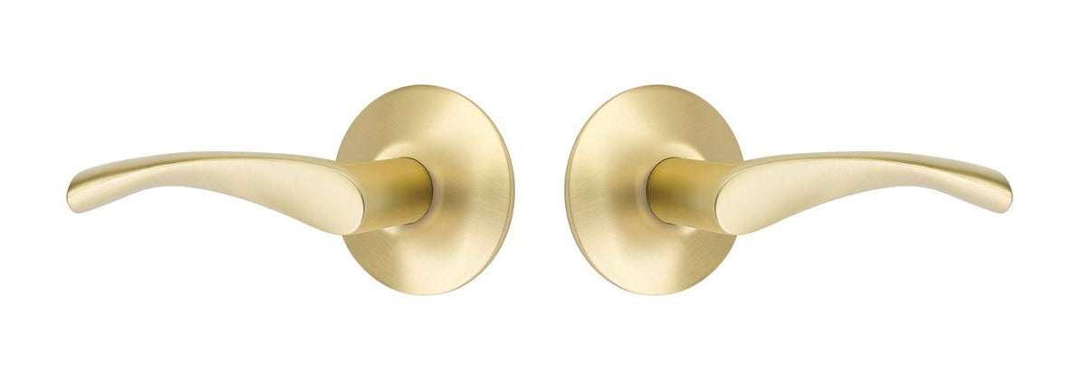 Antique Hardware Emtek Solid Brass Triton Lever With Modern Rosette (Several Finish Options) EMTEK LEVER DOOR KNOB