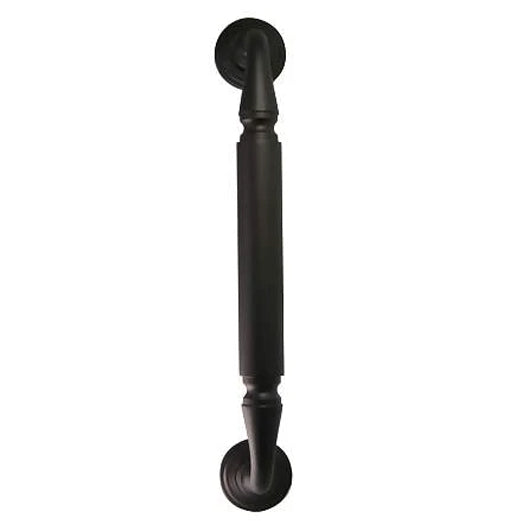 ##Antique Hardware## 9 Inch Solid Brass Door Pull With Rosettes (Oil Rubbed Bronze Finish)