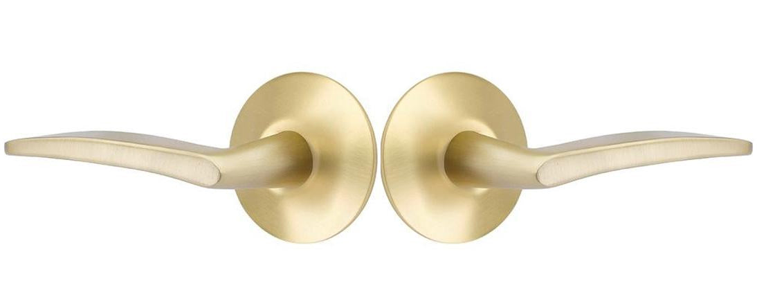 Antique Hardware Emtek Solid Brass Poseidon Lever With Modern Rosette (Several Finish Options) EMTEK LEVER DOOR KNOB