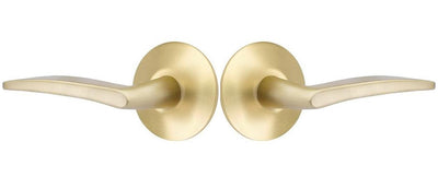 Antique Hardware Emtek Solid Brass Poseidon Lever With Modern Rosette (Several Finish Options) EMTEK LEVER DOOR KNOB