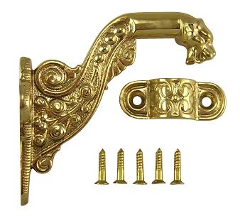 ##Antique Hardware## 4 Inch Solid Brass Lost Cast Wax Lion Head Stair Rail Bracket (Several Finishes Available)