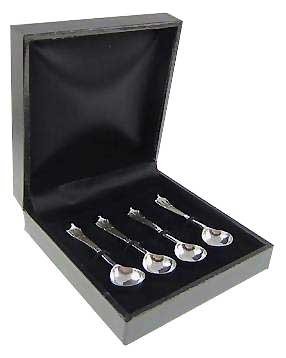 ##Antique Hardware## Set of 4 Sterling Silver Venice Pattern (Boxed)