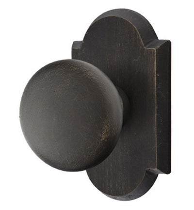 ##Antique Hardware## Solid Brass Sandcast Winchester Door Knob Set With Arched Rosette (Several Finish Options)