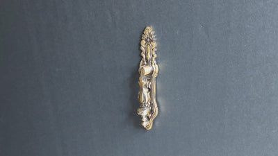 4 Inch Solid Brass Baroque / Rococo Drop Pull