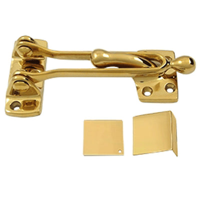 ##Antique Hardware## Door Guards Security Solid Brass 5 Inch Door Guard