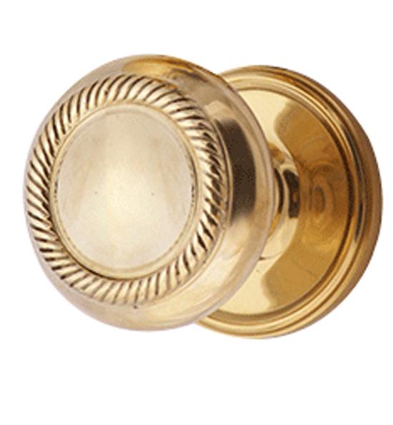 ##Antique Hardware## Traditional Rosette Door Set with Georgian Roped Door Knobs (Several Finishes Available)