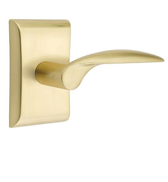 Antique Hardware Emtek Solid Brass Mercury Lever With Neos Rosette (Several Finish Options) EMTEK LEVER DOOR KNOB