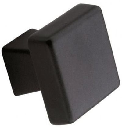 ##Antique Hardware## 1 1/6 Inch Classic Square Black Rock Cabinet Knob