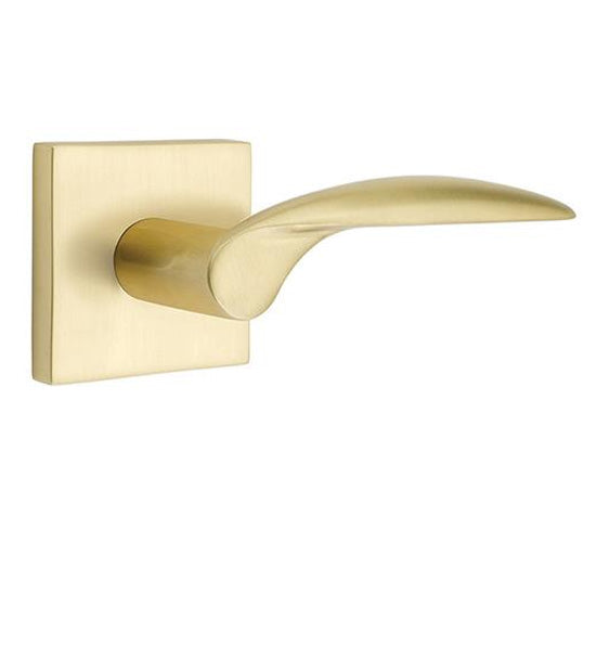 Antique Hardware Emtek Solid Brass Mercury Lever With Square Rosette (Several Finish Options) EMTEK LEVER DOOR KNOB