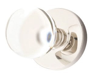 ##Antique Hardware## Crystal Bristol Door Knob Set With Disk Rosette (Several Finish Options)