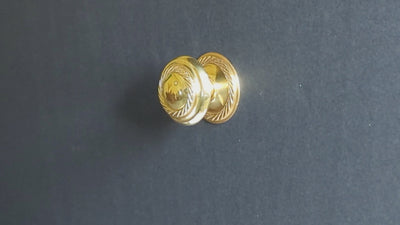 1 1/2 Inch Georgian Roped Cabinet Knob with Backplate (Several Finishes Available)