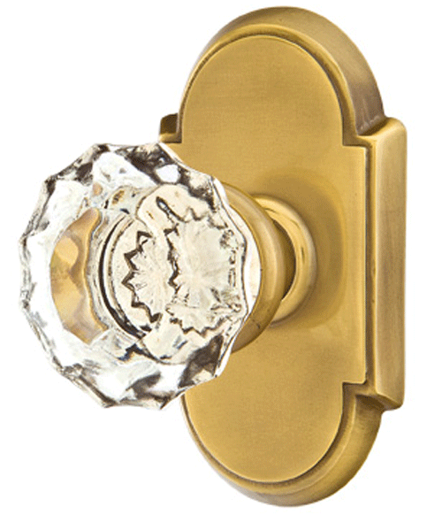 ##Antique Hardware## Emtek Crystal Astoria Door Knob Set With # 8 Rosette (Several Finish Options)