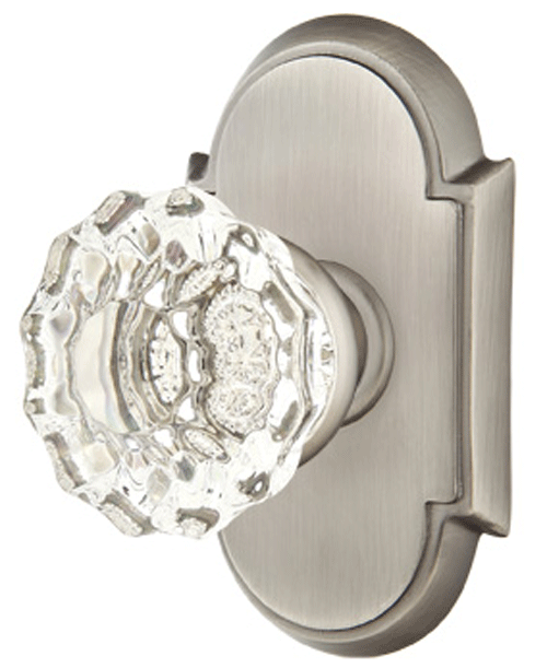 ##Antique Hardware## Emtek Crystal Astoria Door Knob Set With # 8 Rosette (Several Finish Options)