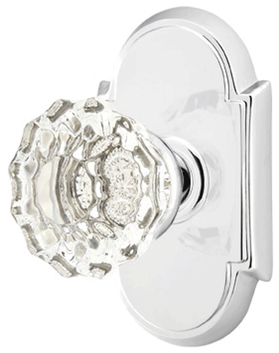 ##Antique Hardware## Emtek Crystal Astoria Door Knob Set With # 8 Rosette (Several Finish Options)