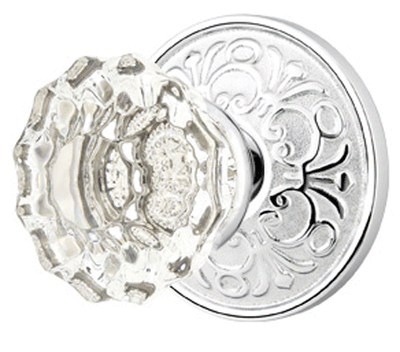 ##Antique Hardware## Emtek Crystal Astoria Door Knob Set With Lancaster Rosette (Several Finishes Available)