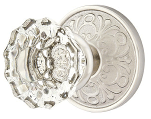 ##Antique Hardware## Emtek Crystal Astoria Door Knob Set With Lancaster Rosette (Several Finishes Available)