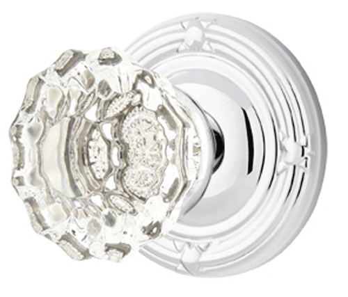 ##Antique Hardware## Emtek Crystal Astoria Door Knob Set With Ribbon & Reed Rosette (Several Finish Options)