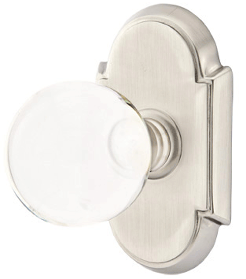 ##Antique Hardware## Crystal Bristol Door Knob Set With # 8 Rosette (Several Finish Options)