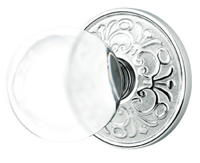 ##Antique Hardware## Crystal Bristol Door Knob Set With Lancaster Rosette (Several Finish Options)