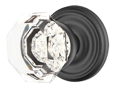 ##Antique Hardware## Emtek Crystal Old Town Clear Door Knob Set With Regular Rosette (Several Finish Options)