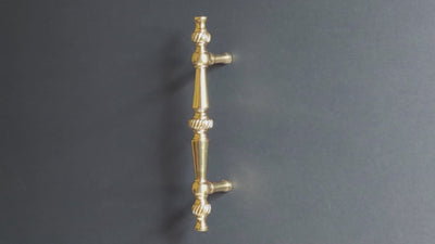 6 1/2 Inch Overall (4 Inch c-c) Solid Brass Georgian Pull (Several Finishes Available)